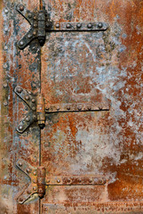 Rusty metal door details