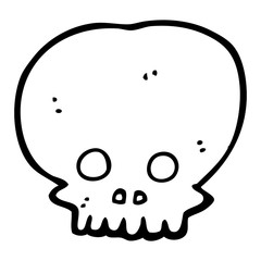 cartoon spooky skull symbol