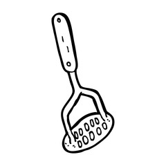cartoon potato masher
