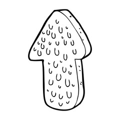 cartoon slimy arrow symbol