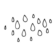cartoon raindrops