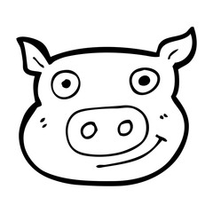 cartoon pig face