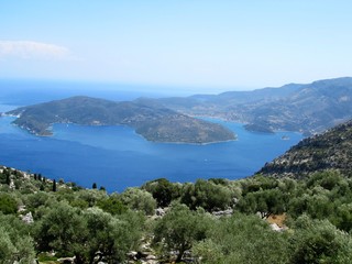 Fototapeta na wymiar view of Ithaca island, Greece