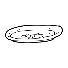 cartoon empty plate