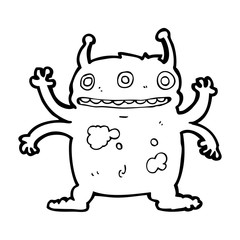 cartoon alien monster