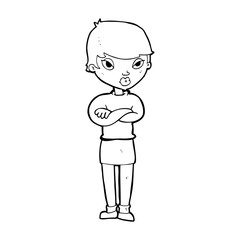 cartoon annoyed woman