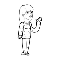 cartoon woman explaining