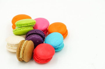 Sweet and colorful french Macarons