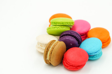 Fototapeta na wymiar Sweet and colourful french Macarons