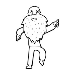 cartoon stressed old man