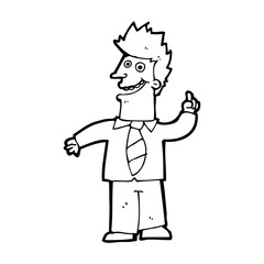 cartoon man with good idea