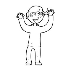 cartoon man with eyes popping out of head