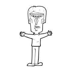cartoon angry man