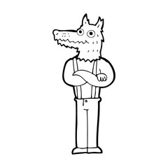 cartoon funny werewolf