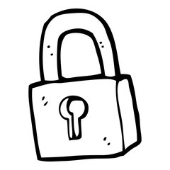 cartoon padlock