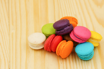 Sweet and colorful french Macarons