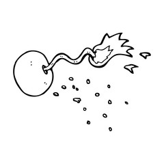 cartoon round bomb
