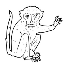 cartoon evil monkey