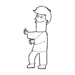 Fototapeta premium cartoon man gesturing