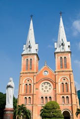 Fototapeta na wymiar Saigon Notre-Dame Basilica in Ho Chi Minh City, Vietnam