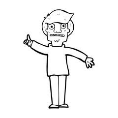 cartoon man asking question