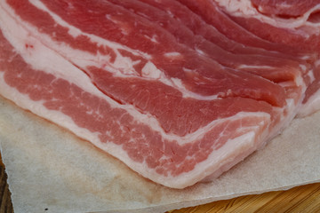 Raw bacon
