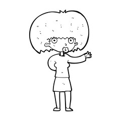 cartoon woman gesturing