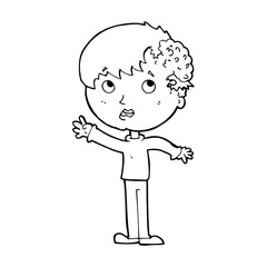 cartoon boy with growth on head