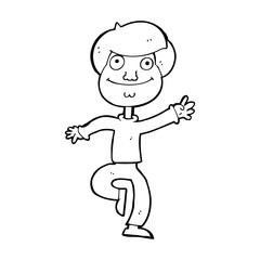 cartoon dancing man