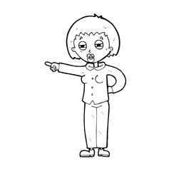 cartoon woman telling off
