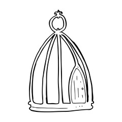 cartoon bird cage