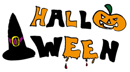 Halloween Kinderzeichnung