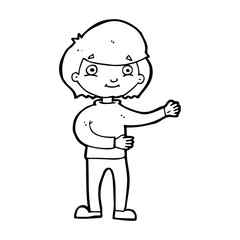 cartoon happy person