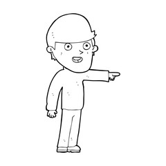 cartoon pointing man
