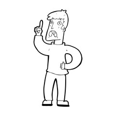 cartoon man with complaint