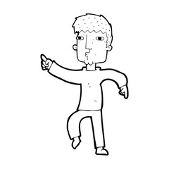 cartoon dancing man