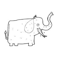cartoon happy elephant