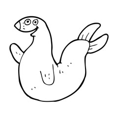 cartoon happy seal
