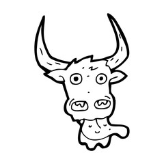 cartoon cow face