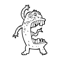 cartoon crazy monster