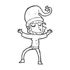 santa's helper cartoon