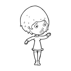 cartoon pretty woman