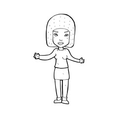 cartoon annoyed woman