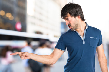 Man shouting over isolated white background