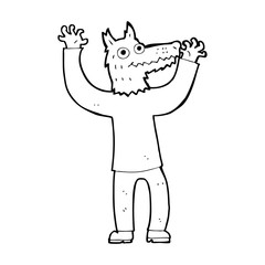 cartoon wolf man