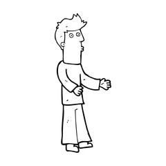 cartoon man explaining