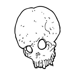 cartoon spooky skull