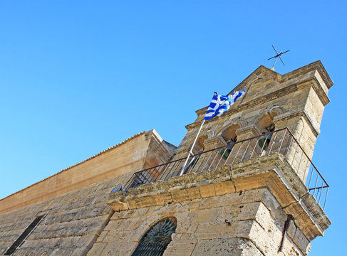 Church of Saint Nicholas of Mole on Solomos Square in Zakynthos, Greece