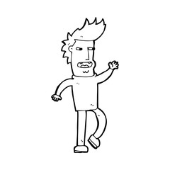 cartoon loudmouth man