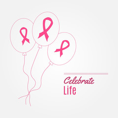 Breast Cancer Awareness Background. Vector elements and inspirat